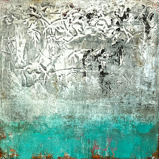 Fragment d'Eternitat – Original Wabi-Sabi Earthy Textured Painting | 12x12"