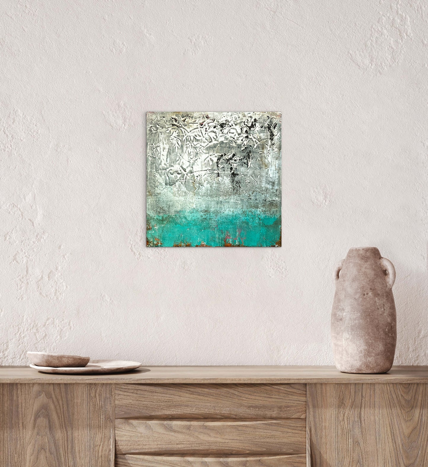 Fragment d'Eternitat – Original Wabi-Sabi Earthy Textured Painting | 12x12"