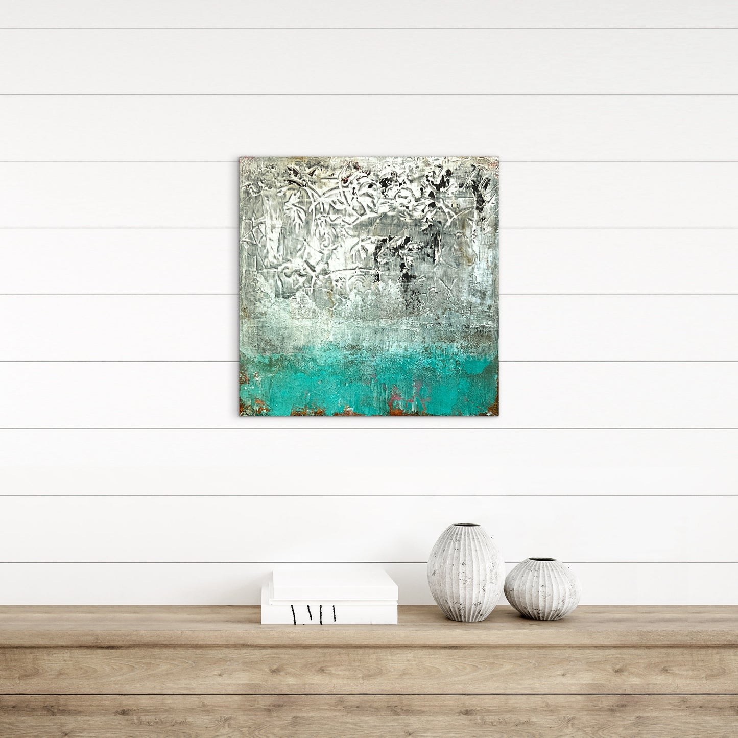 Fragment d'Eternitat – Original Wabi-Sabi Earthy Textured Painting | 12x12"