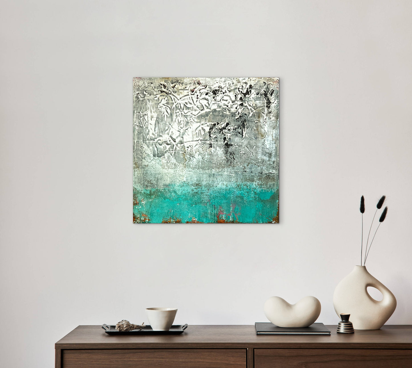 Fragment d'Eternitat – Original Wabi-Sabi Earthy Textured Painting | 12x12"