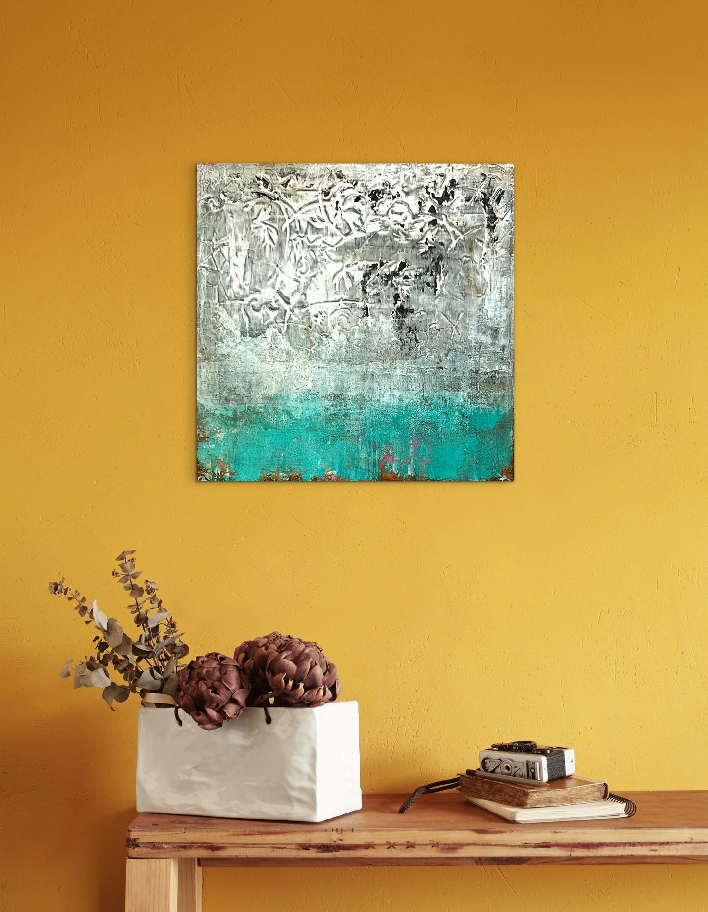 Fragment d'Eternitat – Original Wabi-Sabi Earthy Textured Painting | 12x12"