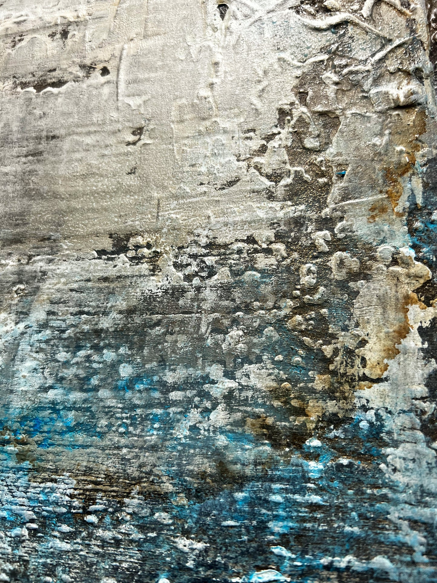 Veus del Passat Original Textured Abstract Painting  |  15.0" × 18.1"