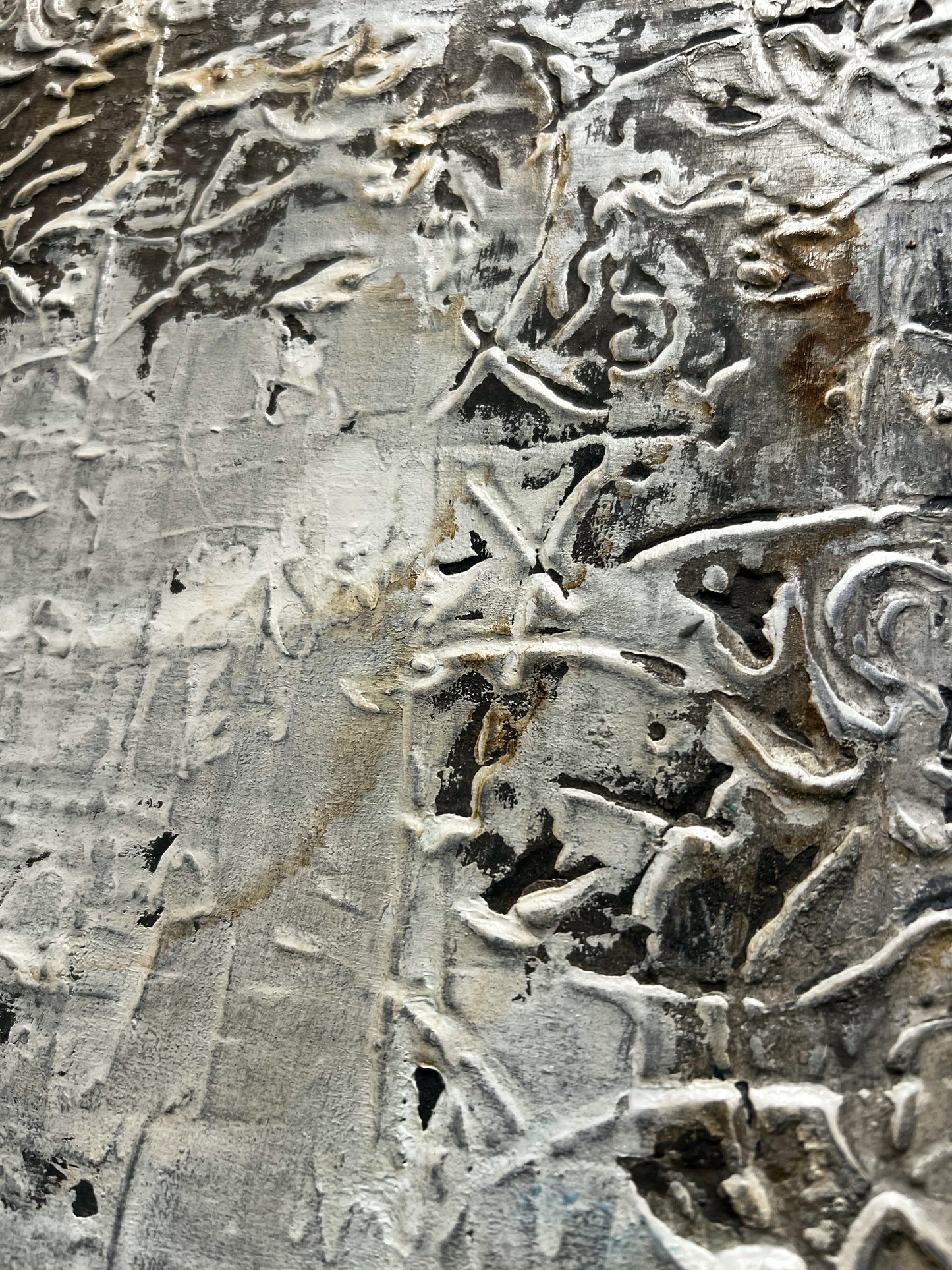 Veus del Passat Original Textured Abstract Painting  |  15.0" × 18.1"