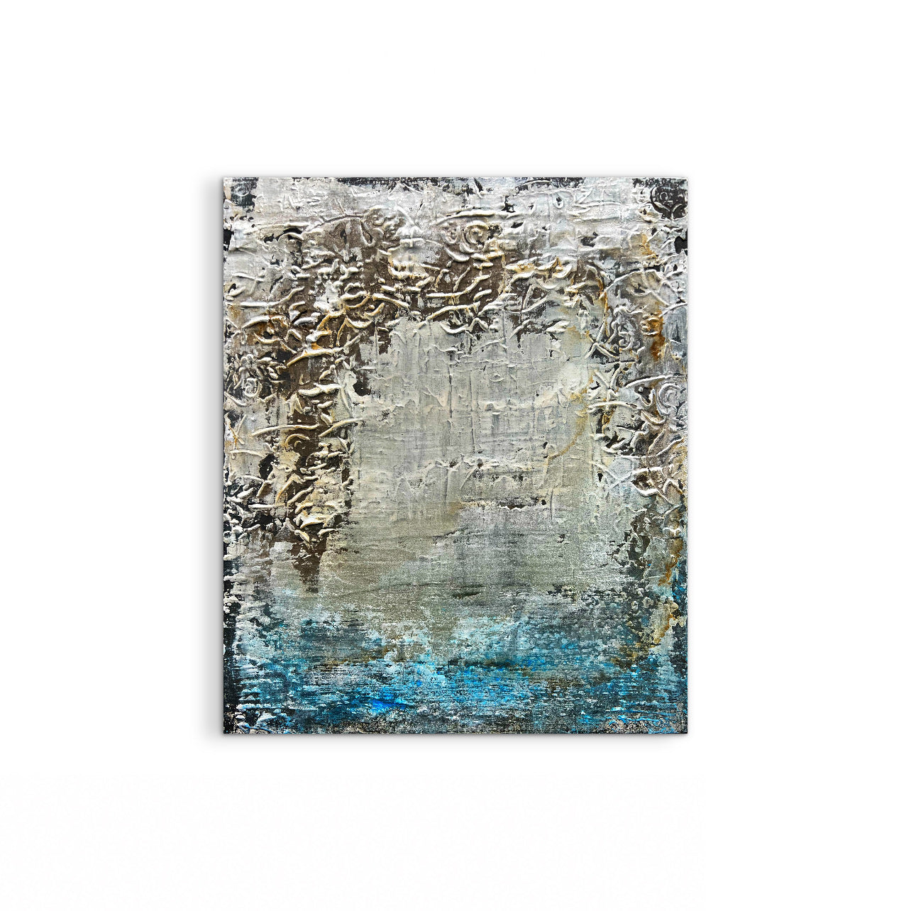 Veus del Passat Original Textured Abstract Painting  |  15.0" × 18.1"