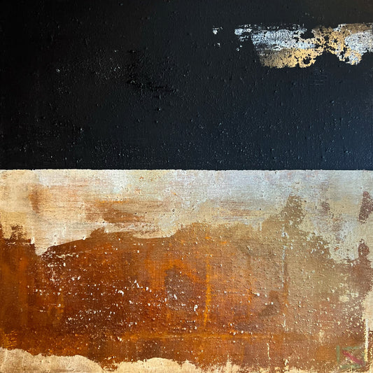 Half History – Original Wabi-Sabi Layers Textured Painting | 16x16"