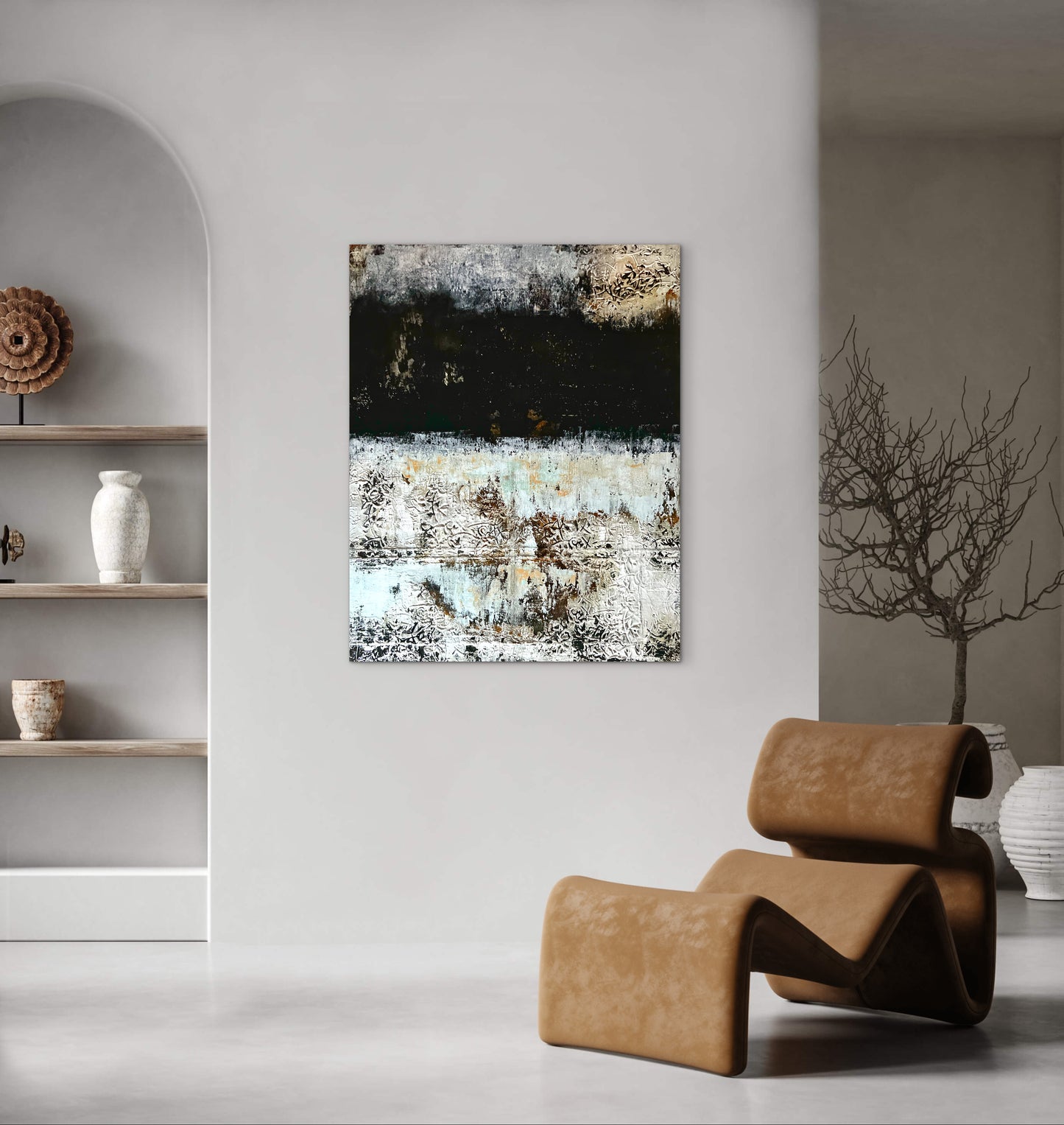 City of Wonders – Large Barcelona Modernism Architectural Textured Painting | 40x32”