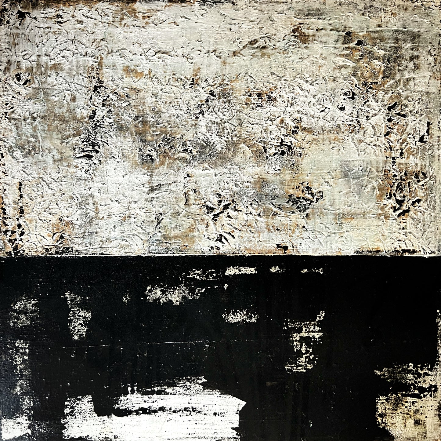 Organic Pulse – Large Earthy Wabi-Sabi Textured Painting | 32x32”