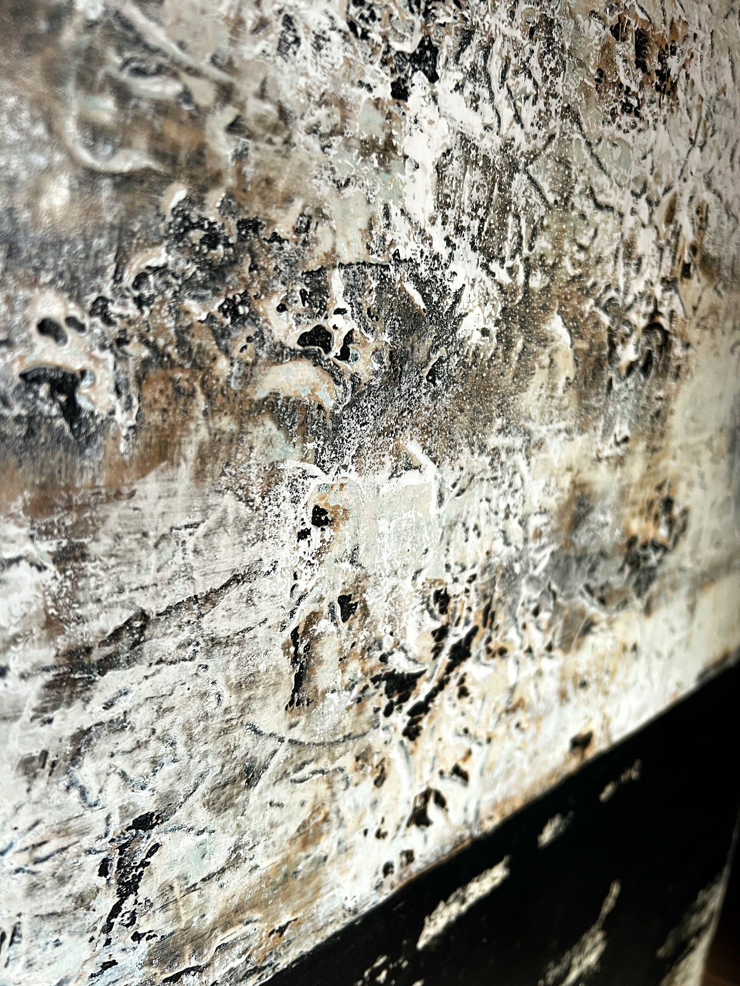Organic Pulse – Large Earthy Wabi-Sabi Textured Painting | 32x32”