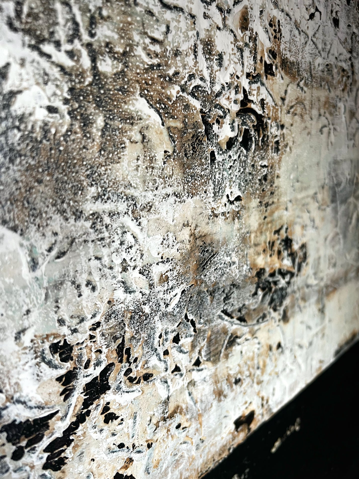 Organic Pulse – Large Earthy Wabi-Sabi Textured Painting | 32x32”