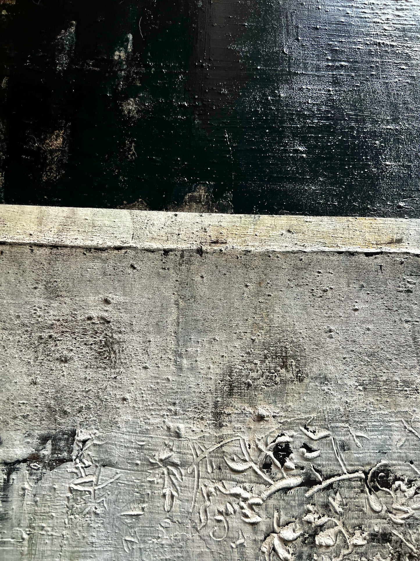 Record Trencat – Large Barcelona Modernism Architectural Textured Painting | 40x32”
