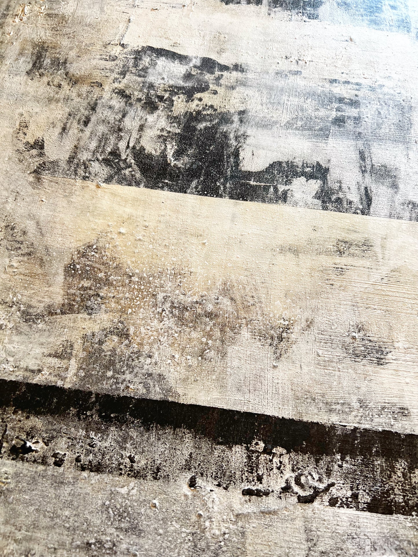 Broken Geometry – Large Architectural Minimalist Textured Painting | 40x32”