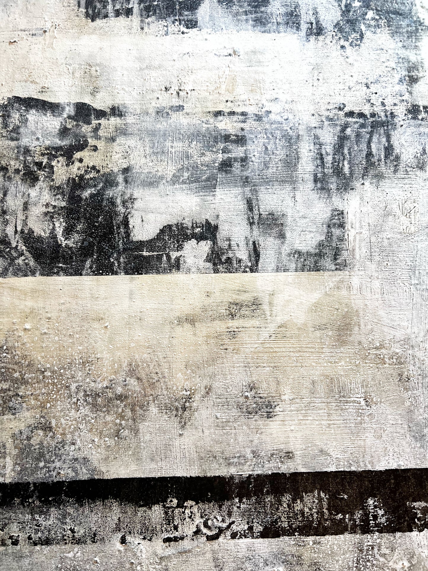 Broken Geometry – Large Architectural Minimalist Textured Painting | 40x32”