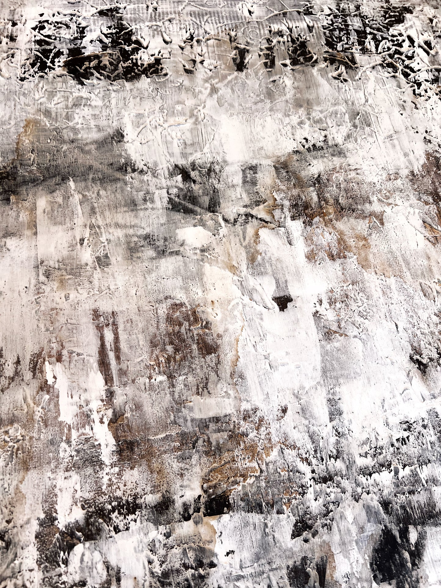 Faded Elegance – Large Barcelona Modernism Architectural Textured Painting | 40x32”