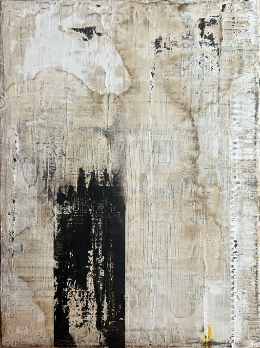 A Detail Becomes the Whole – Original Architectural Geometric Textured Painting | 16x12”