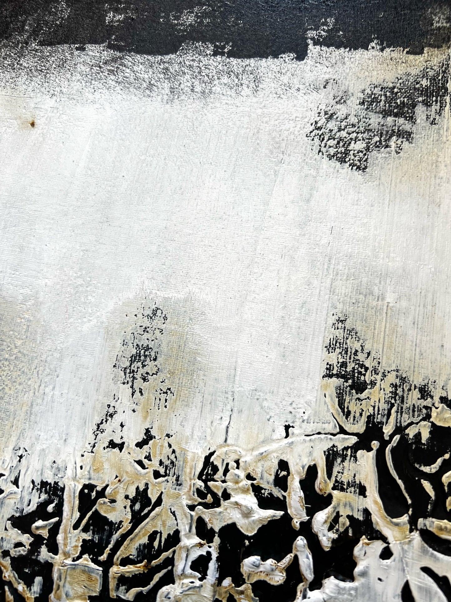 Cracked Poetry – Original Architectural Fractured Textured Painting | 18x15" Deep Profile