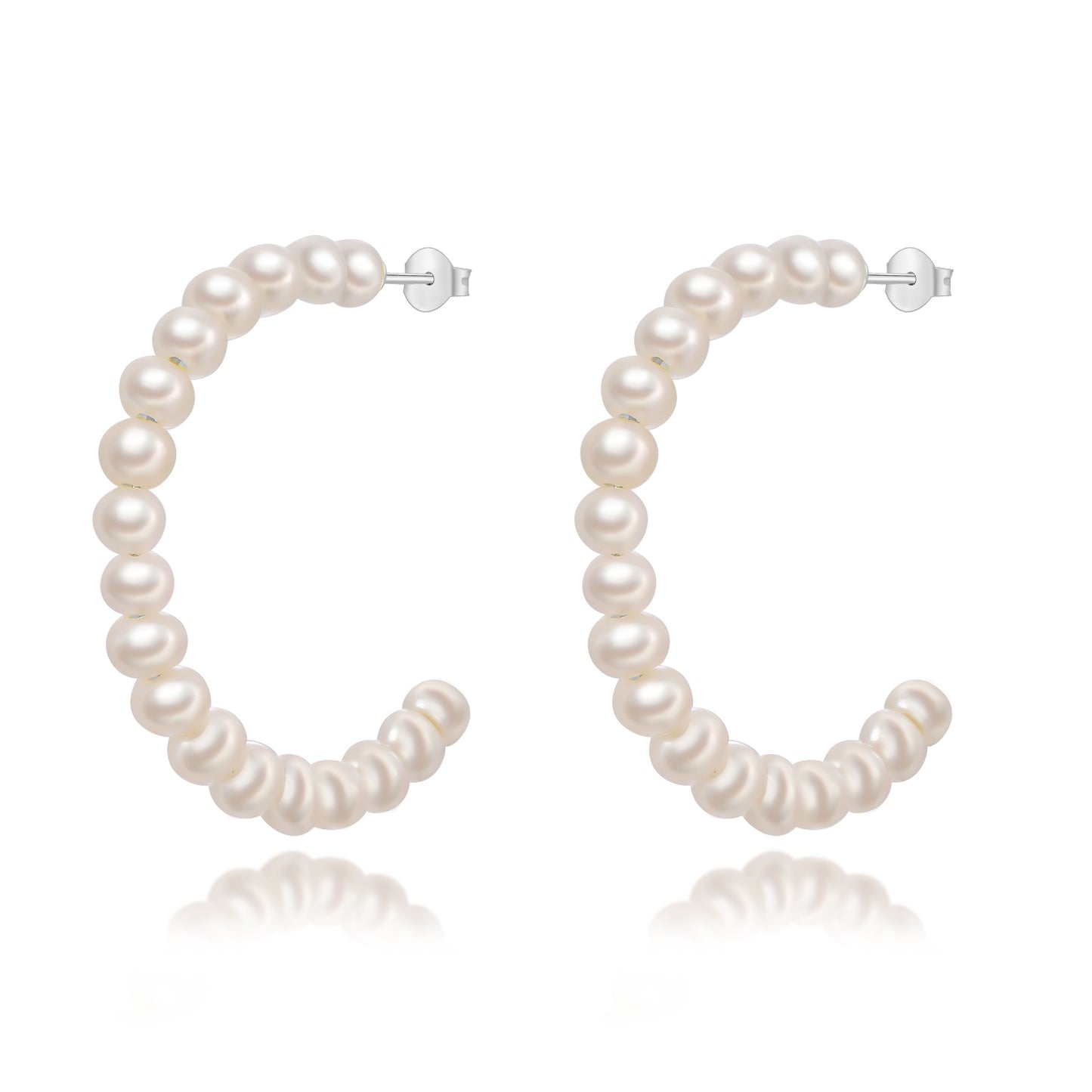 Pendientes Geométricos con Perla Cultivada