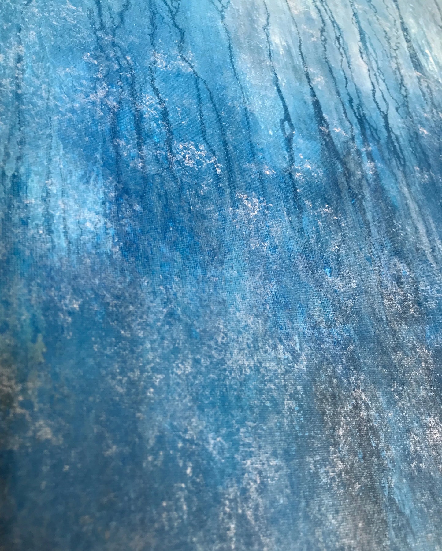 Le Ciel | Original Blue & Gold Abstract Painting | Textured Mixed Media on Canvas | 90 x 60 cm