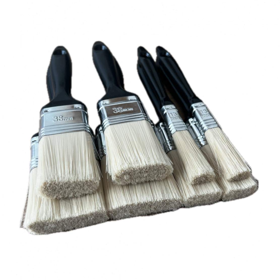 Set de arte esencial: 8 pinceles, 4 espátulas y esponja