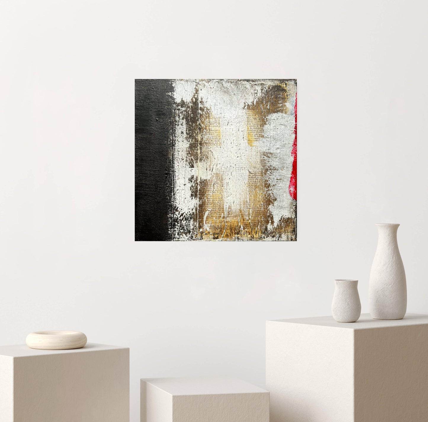 Traces of History – Original Wabi-Sabi Layers Textured Painting | 12x12"