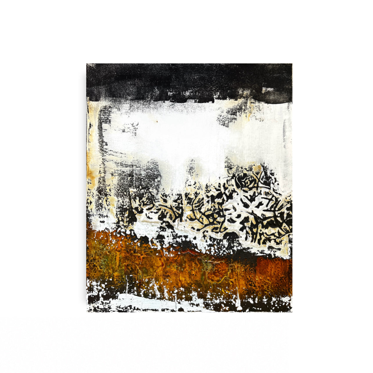 Cracked Poetry – Original Architectural Fractured Textured Painting | 18x15" Deep Profile