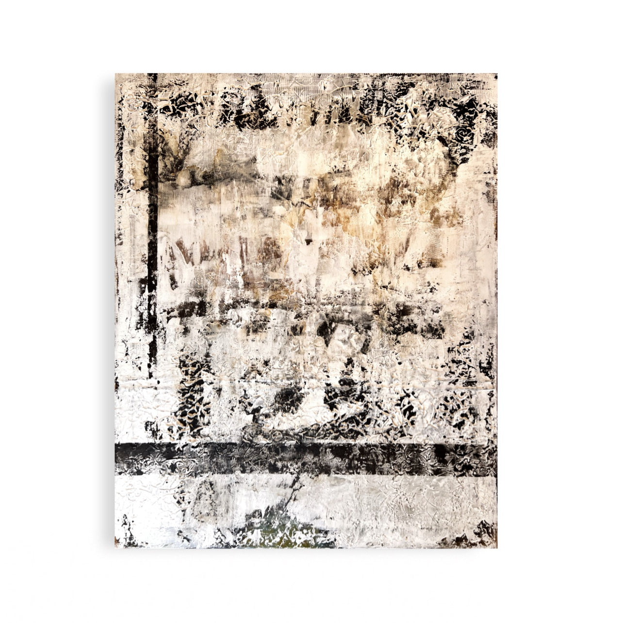 Faded Elegance – Large Barcelona Modernism Architectural Textured Painting | 40x32”