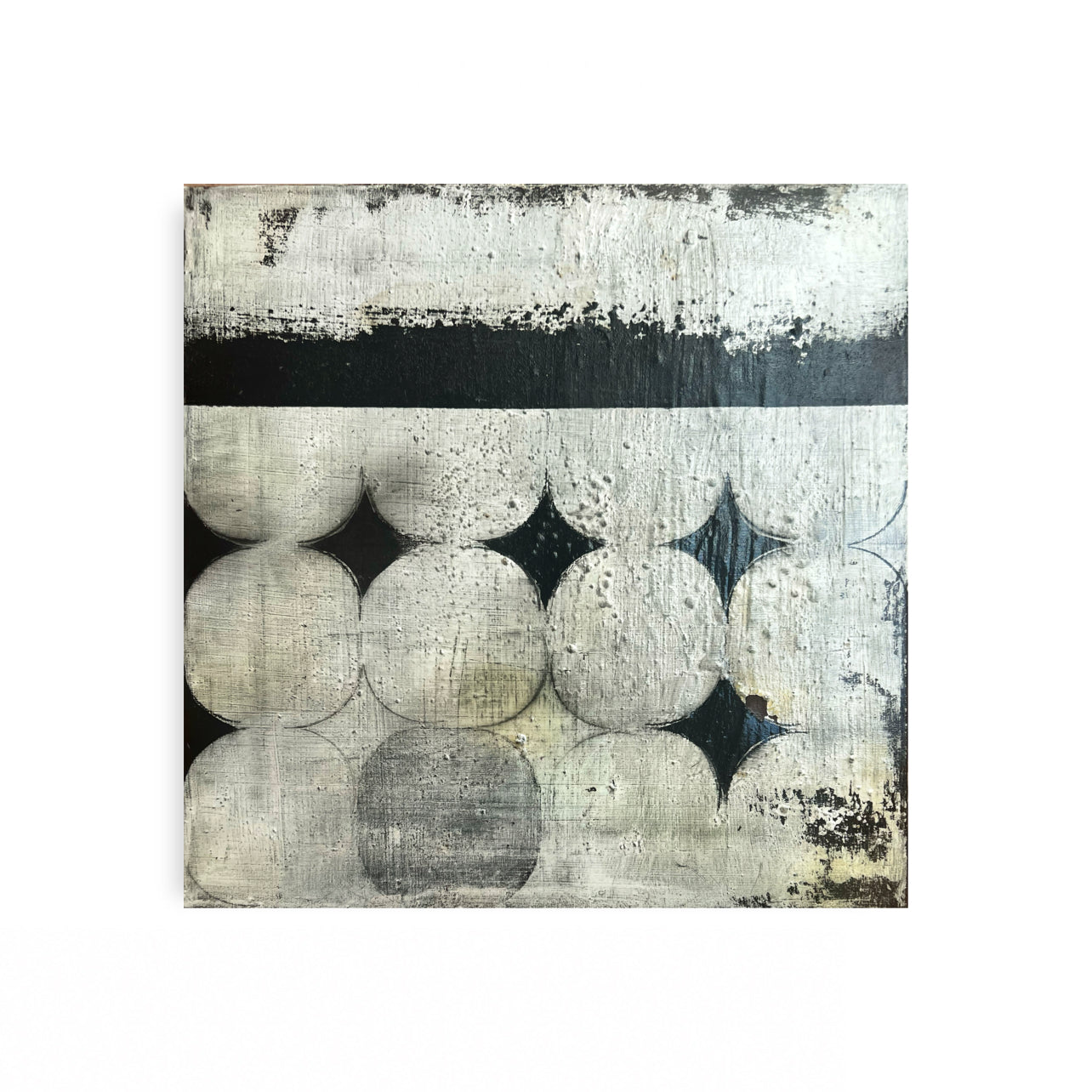 Erosió del Rigor – Original Wabi-Sabi Eroded Textured Painting | 16x16
