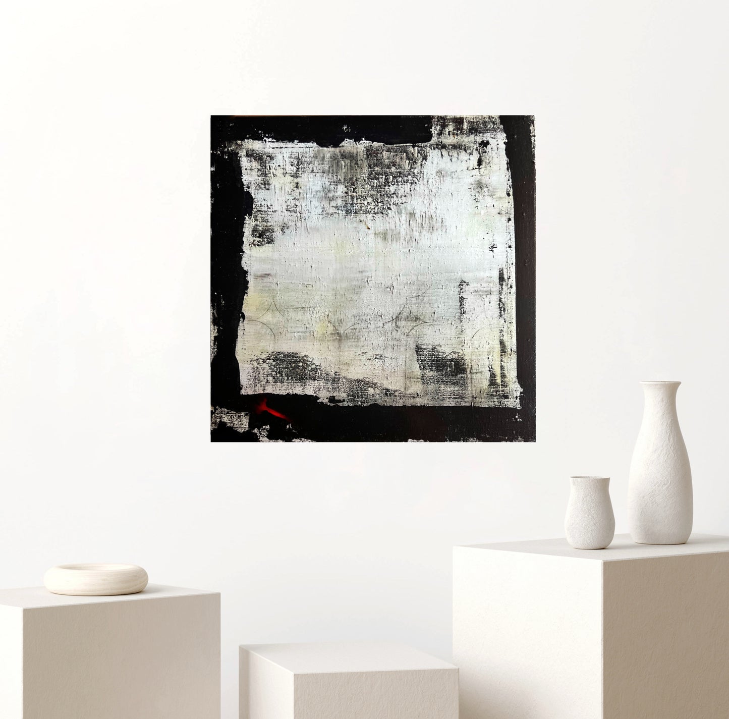 Ventana al Pasado – Original Architectural Wabi-Sabi Textured Painting | 20x20"