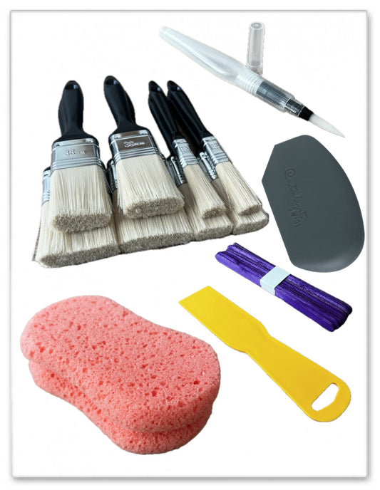 Kit d’Art Essentiel : 8 Pinceaux, Outil Catalyst, Pinceau à Réserve d’Eau, Spatule, Bâtonnets et Éponge
