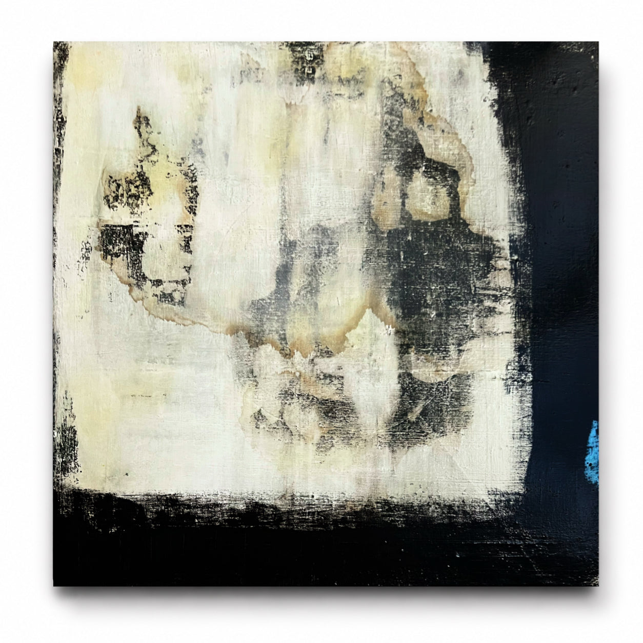 Fragments of Time: Minimalist Abstract Painting Inspired by Memory and Erosion  I  20" x 20"