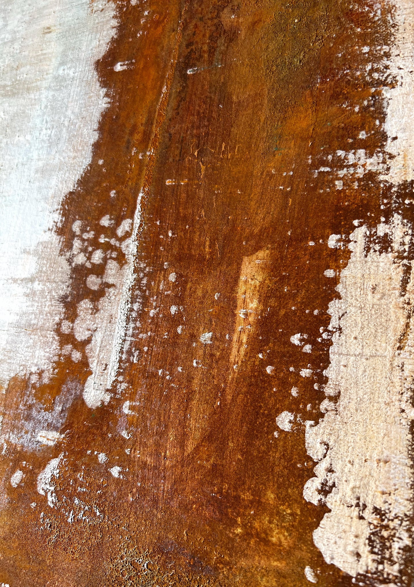 No. 2356 | Original Wabi-Sabi Abstract Painting | Earthy Rust Mixed Media on Canvas | 50 x 50 cm