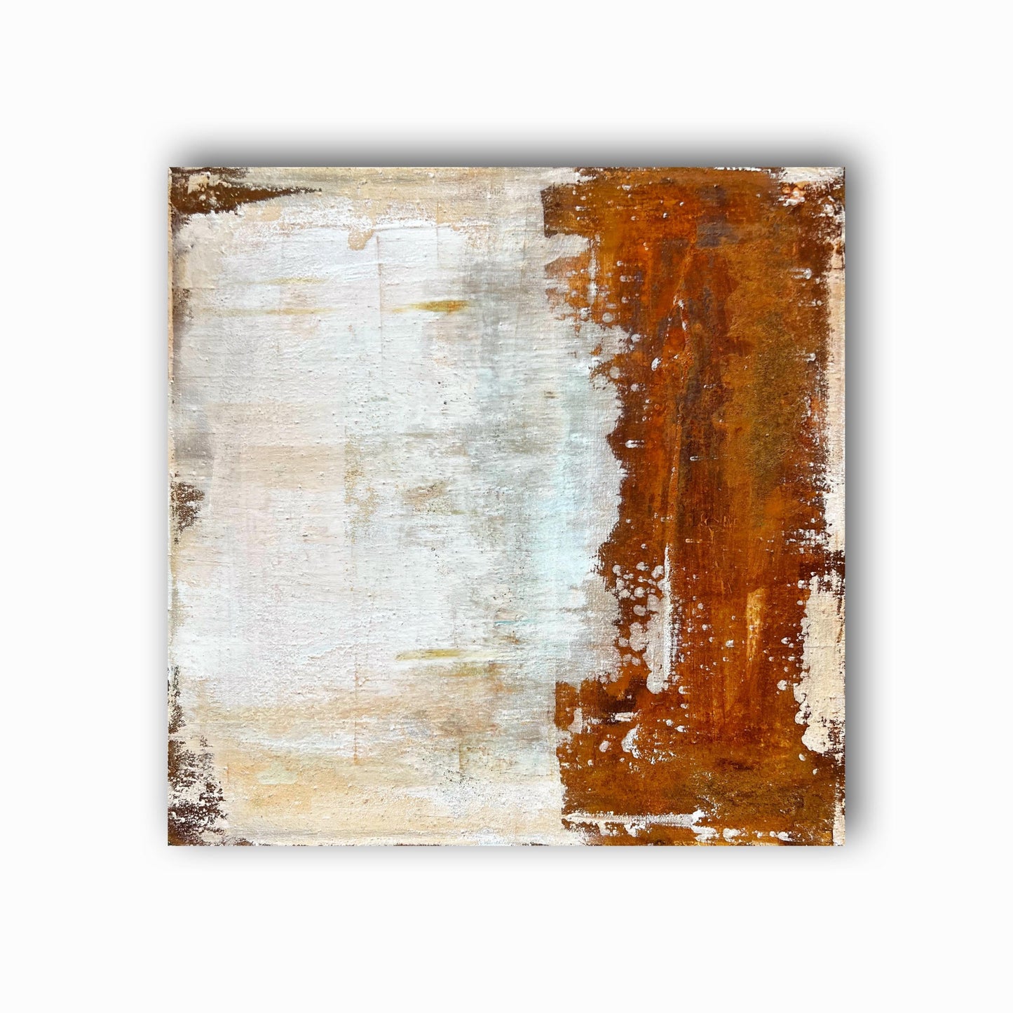 No. 2356 | Original Wabi-Sabi Abstract Painting | Earthy Rust Mixed Media on Canvas | 50 x 50 cm