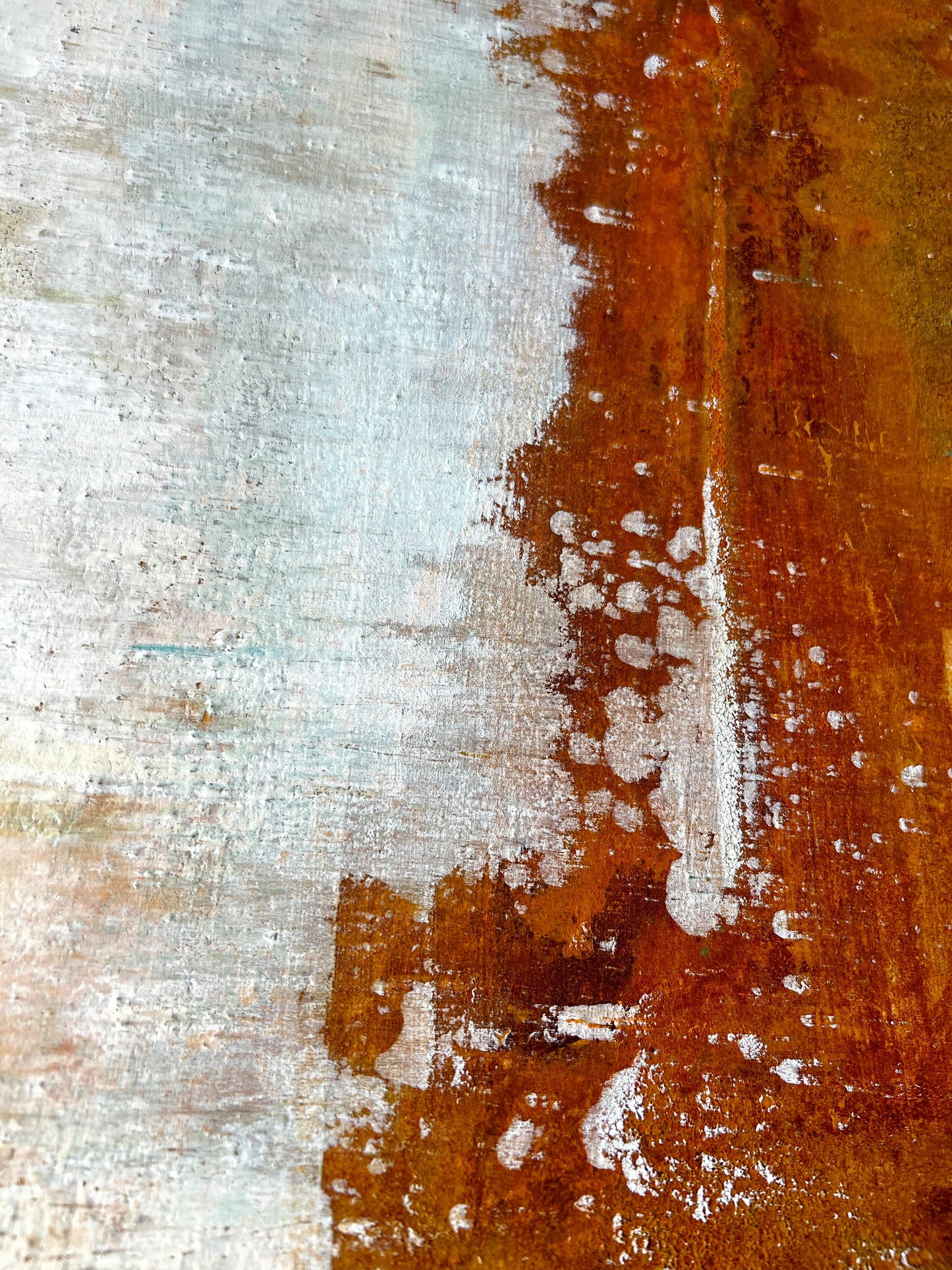 No. 2356 | Original Wabi-Sabi Abstract Painting | Earthy Rust Mixed Media on Canvas | 50 x 50 cm