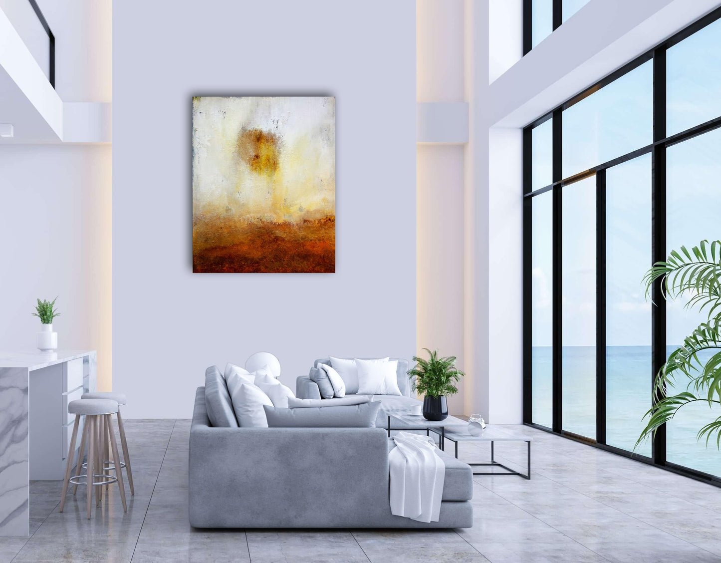 Fuego No. 2269 | Original Textured Abstract Painting on Canvas 100x80 cm