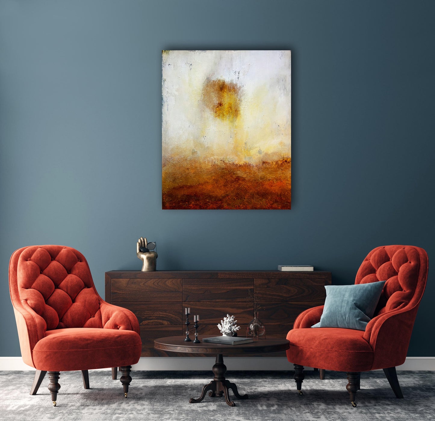 Fuego No. 2269 | Original Textured Abstract Painting on Canvas 100x80 cm