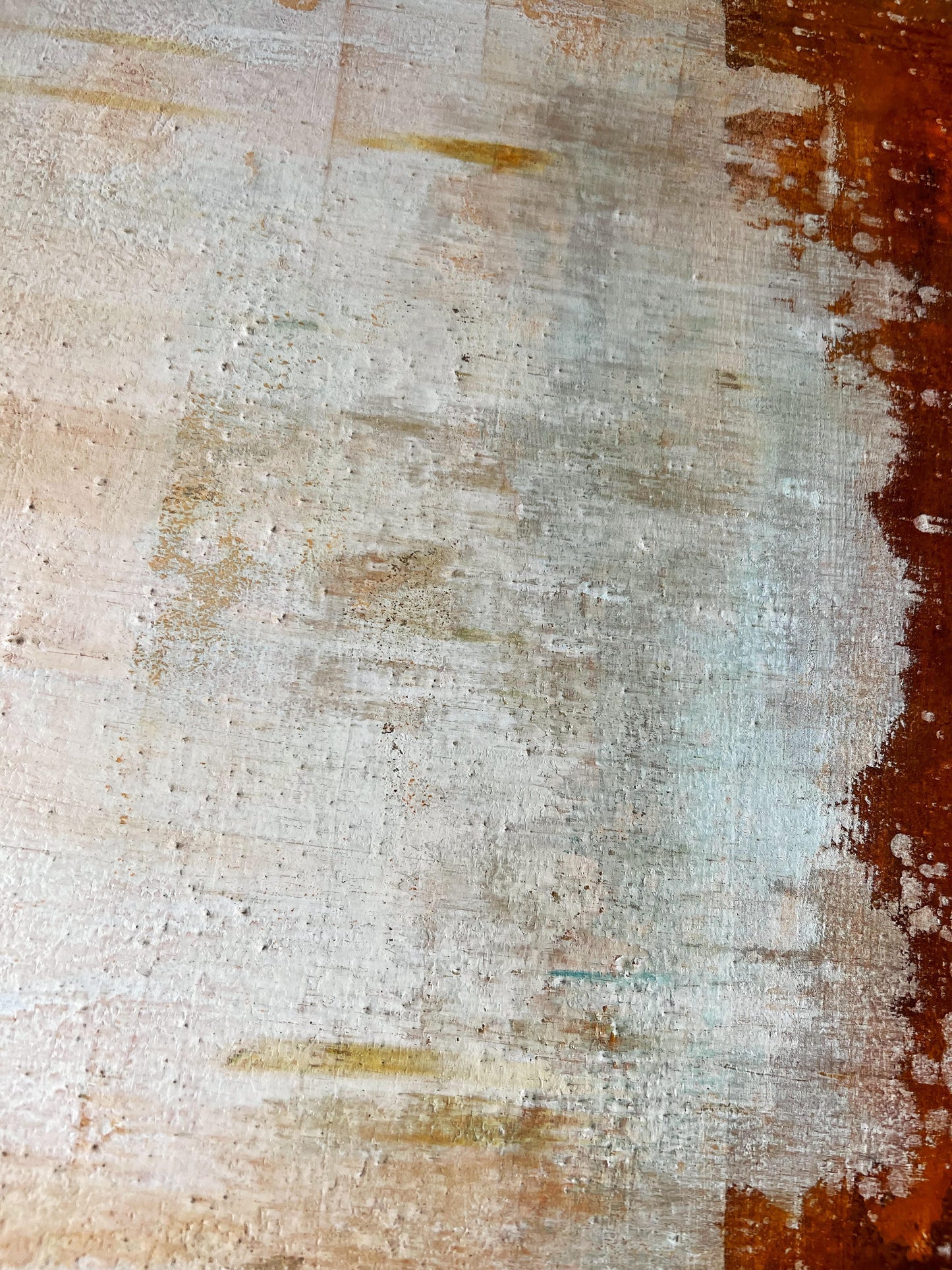 No. 2356 | Original Wabi-Sabi Abstract Painting | Earthy Rust Mixed Media on Canvas | 50 x 50 cm